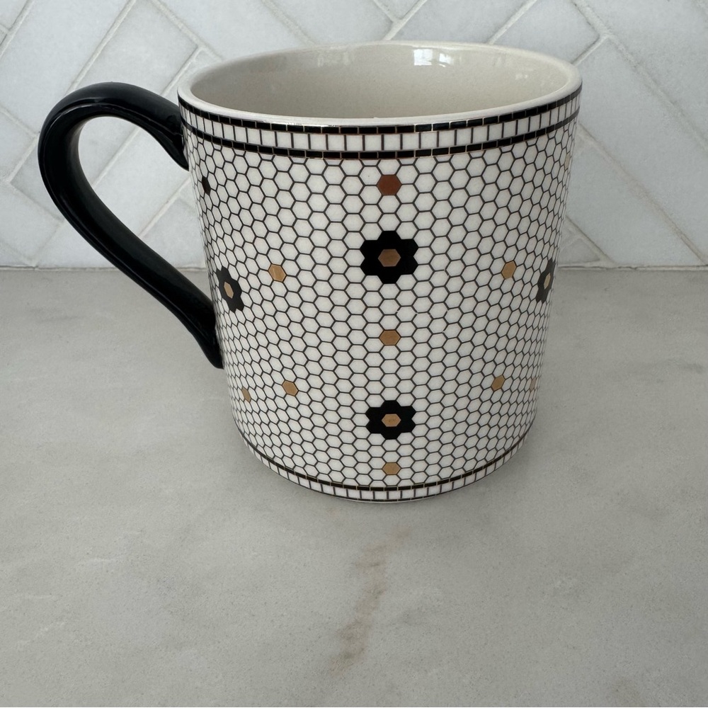 Anthropologie The Bistro Tile Stoneware Mug B - Picture 3 of 8